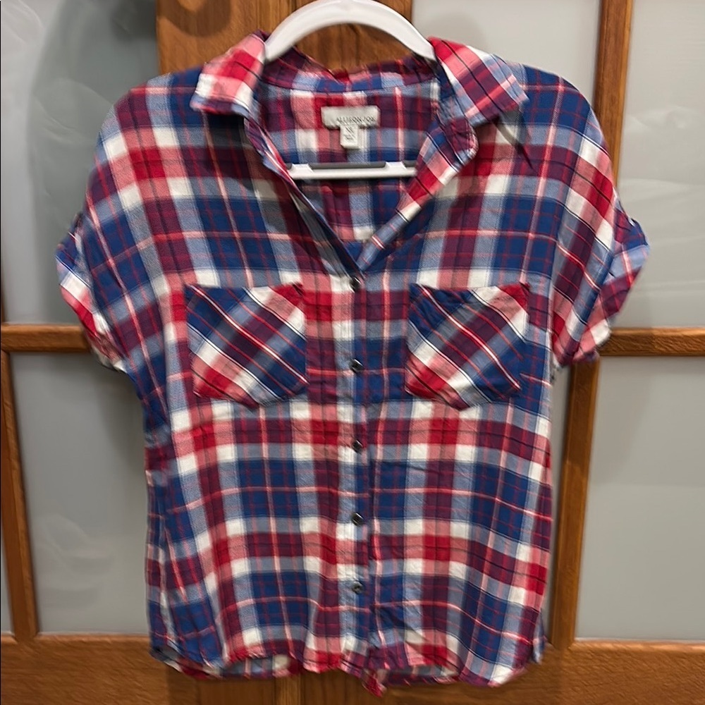 Allison Joy Red and Blue Button Down Shirt​​